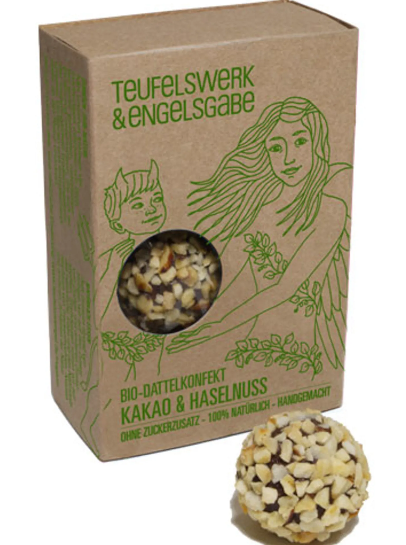 Dattelkonfekt Kakao&Haselnuss - Teufelswerk & Engelsgabe