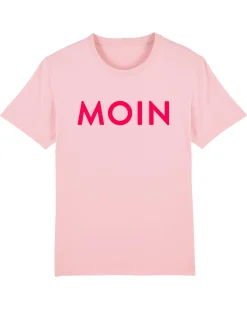 T-Shirt "Moin" Cotton Pink/Neonrot